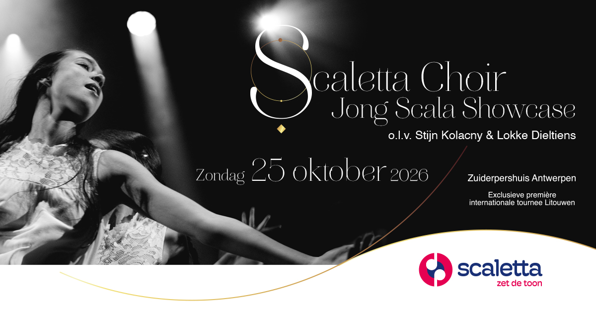 Scaletta Choir — Jong Scala Showcase, zondag 25 oktober 2026, Zuiderpershuis Antwerpen